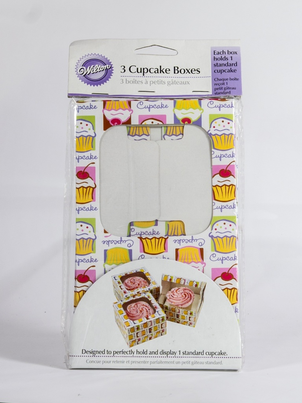 Wilton Set of 3 Cupcake Heaven Single Muffin Boxes Bakery Treat Container NEW